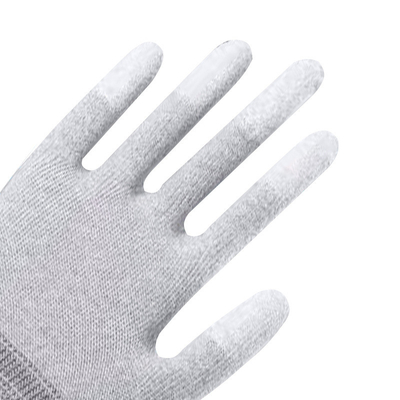 Antystatyczne rękawice robocze ochronne ESD z czarnego nylonu Pu Touchscreen Extreme Grip