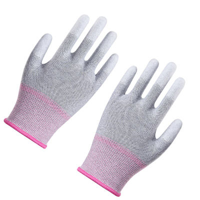 Antystatyczne rękawice robocze ochronne ESD z czarnego nylonu Pu Touchscreen Extreme Grip