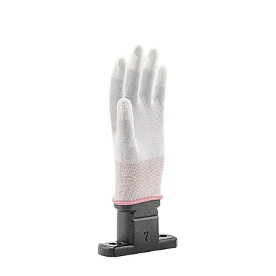 OEM Antystatyczne rękawice ESD z włókna węglowego ESD Finger Top Fit powlekane PU Rękawiczki szare ESD 13 Gauge