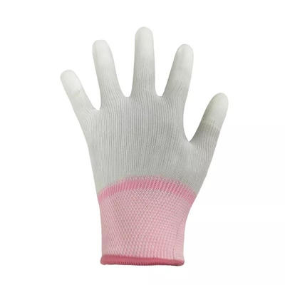 Rękawice ręczne Esd z włókna węglowego 13 Rękawice antystatyczne PU Top Fit Coated Finger ESD