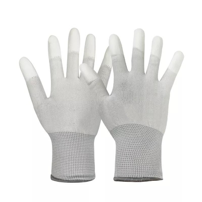 Rękawice ręczne Esd z włókna węglowego 13 Rękawice antystatyczne PU Top Fit Coated Finger ESD