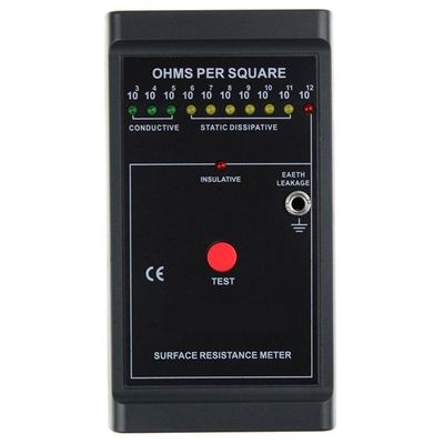 Czarny przenośny tester paska na nadgarstek ESD Monitor do wykrywania elektryczności statycznej