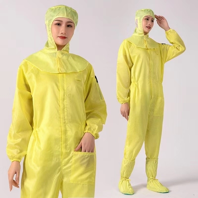 ESD Clean Room Odzież robocza Kombinezon antystatyczny 100D * 100D