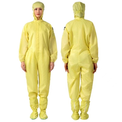 Włókno przewodzące, antystatyczne, kombinezon unisex ESD do pomieszczeń czystych