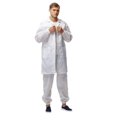Cleanroom Pyłoszczelna antystatyczna odzież Odzież robocza ESD Siatka 5 mm