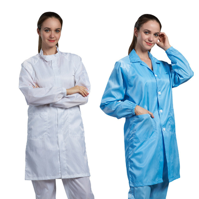 Cleanroom Pyłoszczelna antystatyczna odzież Odzież robocza ESD Siatka 5 mm