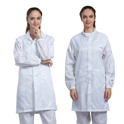 Cleanroom Pyłoszczelna antystatyczna odzież Odzież robocza ESD Siatka 5 mm