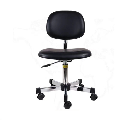 Ergonomiczne krzesło laboratoryjne ESD z regulacją wysokości antystatyczne do pomieszczeń czystych