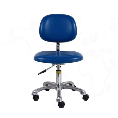 Ergonomiczne krzesło laboratoryjne ESD z regulacją wysokości antystatyczne do pomieszczeń czystych