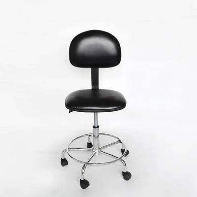 Ergonomiczne krzesło laboratoryjne PU Safe ESD z regulacją wysokości do pomieszczeń czystych