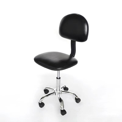 Ergonomiczne krzesło laboratoryjne PU Safe ESD z regulacją wysokości do pomieszczeń czystych