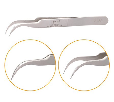 LashArt Straight Vetus Lash Pęseta Curved Fine Point Pair Przedłużanie rzęs