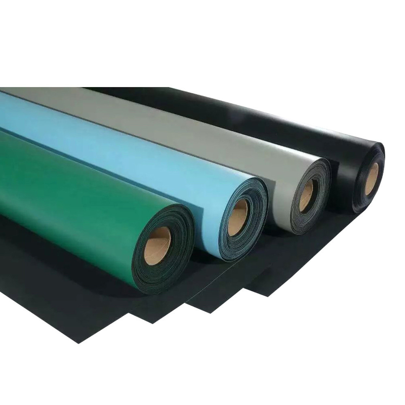 Niebieski zielony czarny 2mm 3mm elektrostatyczna gumowa mata ESD do stołu warsztatowego