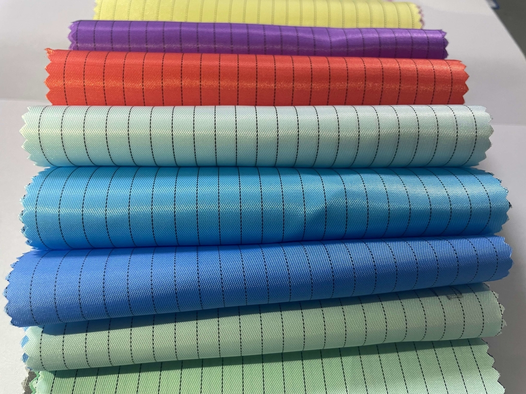 110gsm 5mm Stripe Design Antystatyczna tkanina antystatyczna ESD do produkcji odzieży przemysłowej