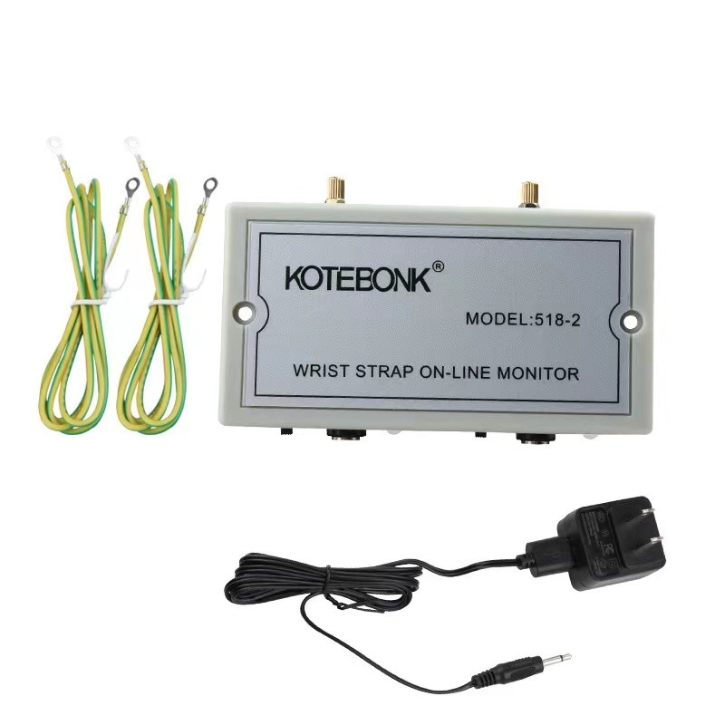 518-2 Tester opaski na nadgarstek ESD Monitor online Stacja robocza z alarmem opaski na nadgarstek