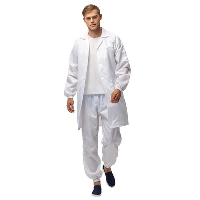 ESD Anti Static Cloth Wodoodporne zamki odzieżowe Pyłoszczelne do pomieszczeń czystych